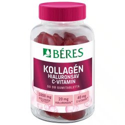 Kollagén+Hialuronsav+C-vitamin gumitabletta 50db Béres Vitaminok, egészségmegőrzés Béres