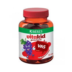 Vitakid Vas cukormentes gumivitamin 30db Béres Vitaminok, egészségmegőrzés Béres
