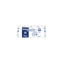 Toalettpapír 3 rétegű kistekercses 100% cellulóz 250 lap/27,5 m/tekercs 8 tekercs/csomag _Paperdi Iroda üzemeltetés, munkavédelem Paperdi