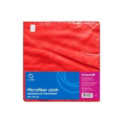 Törlőkendő mikroszálas 32 x 32 cm 300 g/m2 10 darab/csomag Bluering® Piros