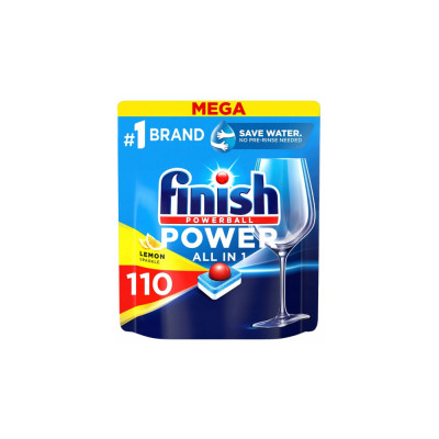 Mosogatógép tabletta 110 db/doboz Finish Power All in 1 Lemon