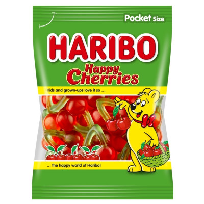 Gumicukor, 100g, Happy Cherries (meggyfürt), Haribo
