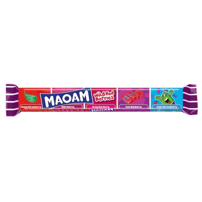Rágós cukorka, 5x22g, Maoam Olvadós cukor Wild Red Berries Haribo