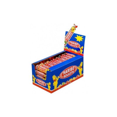 Gumicukor, 25g, Roulette Gumicukorka, 50 csomag/karton Haribo