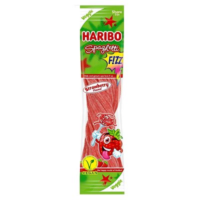 Gumicukor, 200g, Spaghetti Fizz- Eper, Haribo