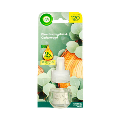 Légfrissítő utántöltő 19 ml elektromos készülékbe AirWick Eukaliptusz és cédrusfa